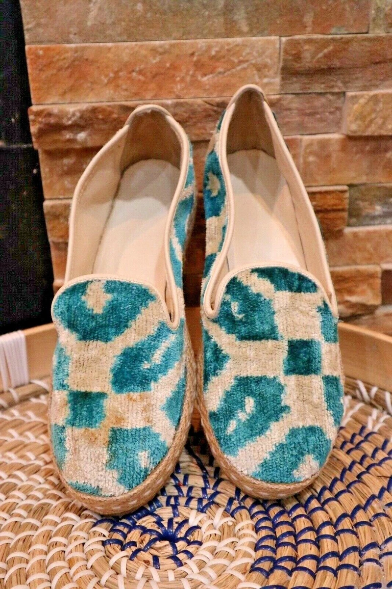 Anthropologie Espadrilles Flats US 7.5 8 EUR 38 Tapestry Shoes