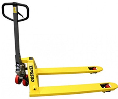 4 WAY PALLET TRUCK JACK 3300 Lbs 33X48 HAND TRUCK WARRANTY POLY LOAD WHEELS