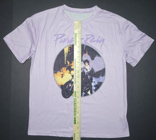 Blush Mark Womens Prince Purple Rain Light Purple T Shirt Size Medium - Picture 10 of 11