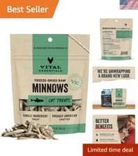 Minnows Cat Treats, 0.5 oz - Grain & Gluten Free Freeze-Dried Protein Snack