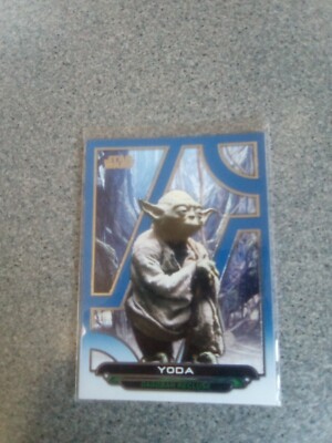 Yoda Topps Star Wars Galactic Files Blue # Esb 2 | eBay