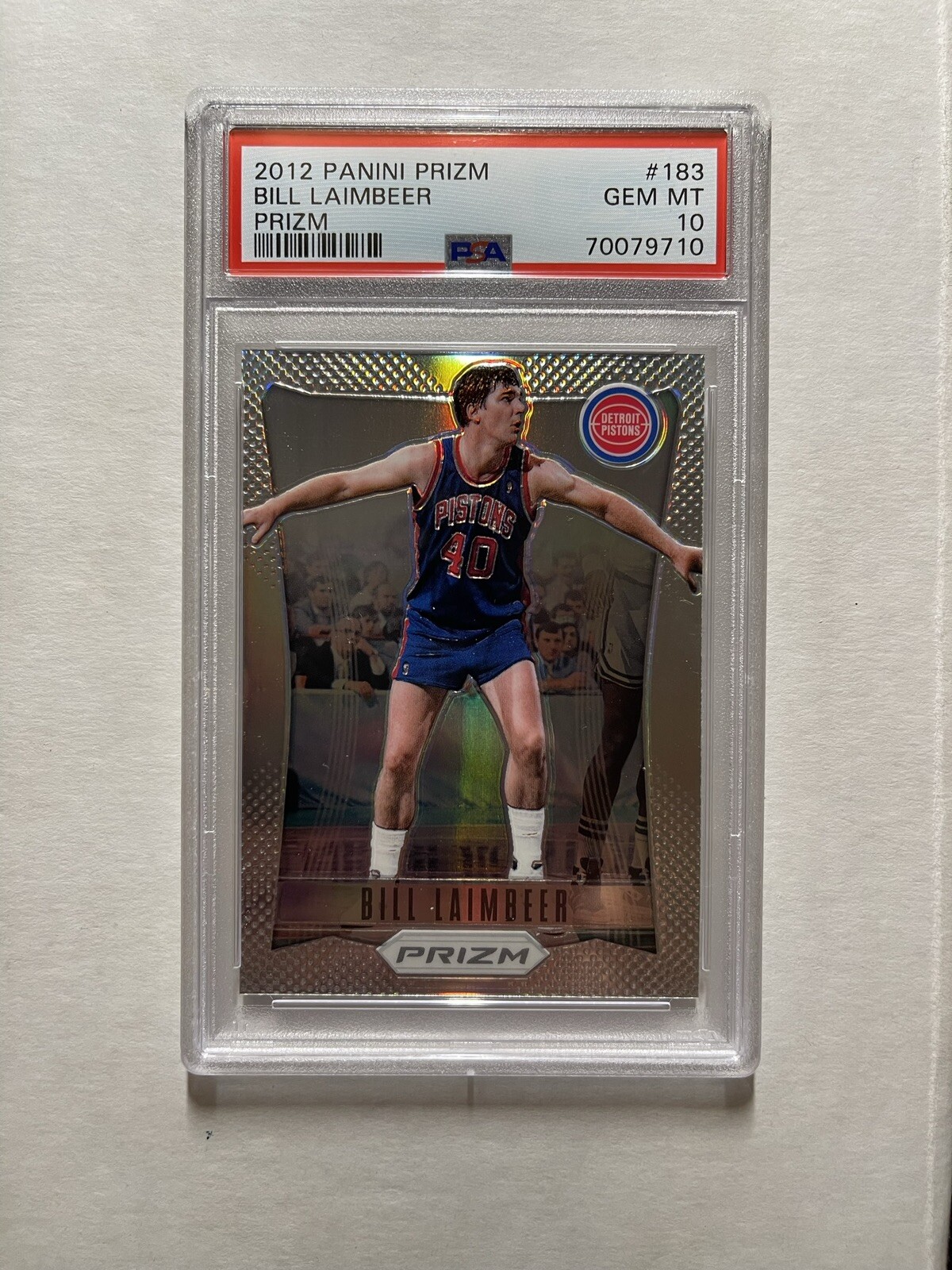 Bill Laimbeer 2012-13 Panini Prizm #183 Silver Prizms PSA 10 Gem Mint LOW POP