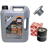 MotoröL Set 5W-30 5 Liter + ÖLfilter + Schraube FüR Chevrolet Opel Astra Vectra