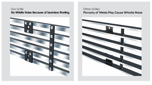 Fits 2003-2005 Chevy Silverado 1500 SS Billet Front Grille Insert Combo - Picture 6 of 7