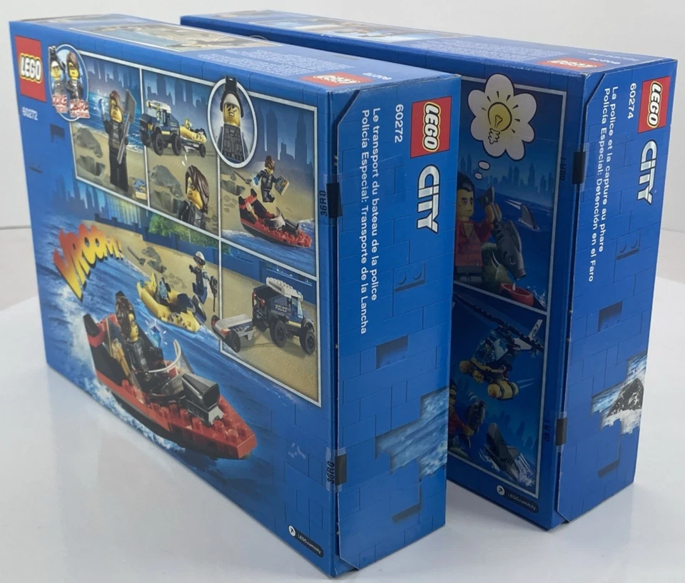 LEGO City Police Sets-Boat Transport / Lighthouse Capture-60272-60274-NEW/SEALED - Image 4 of 4