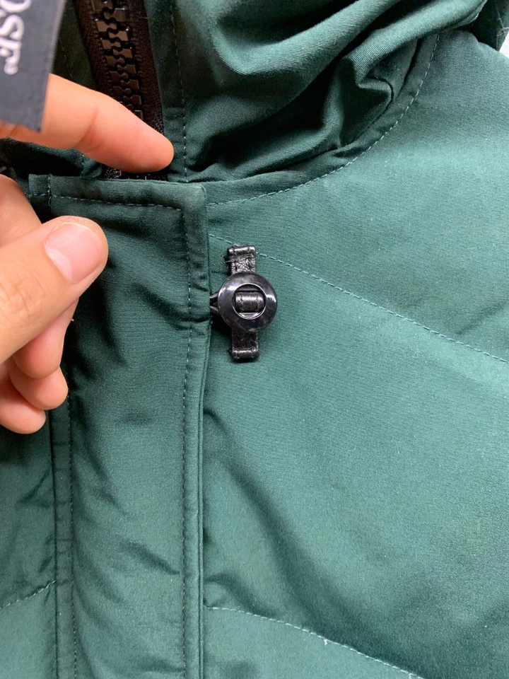 Casaco de inverno feminino Canada Goose Lorette Parka XS verde com capuz acolchoado - Imagem 4 de 4