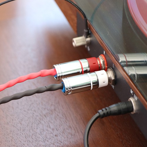 Cavo braccio audio phono in rame HiFi 5N con connettore RCA a 5 pin + filo di terra - Foto 6 di 11