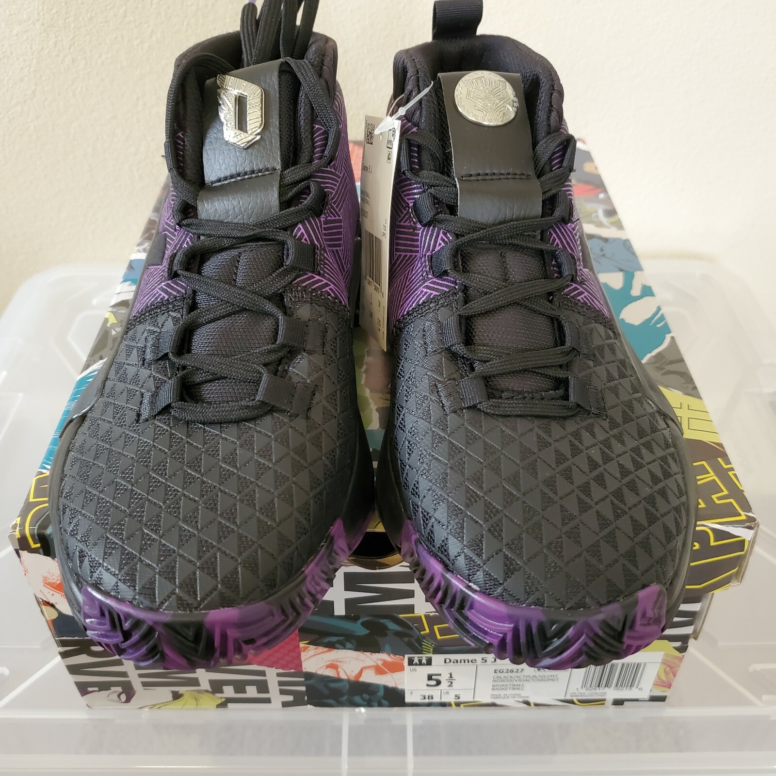 damian lillard black panther sneakers