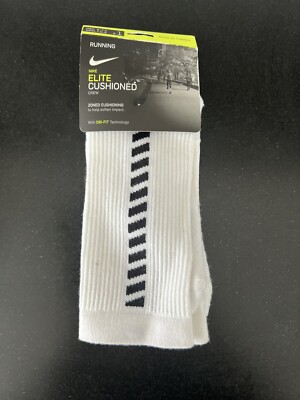 Nike Spark Cushioned Crew Running Socks Men W WHITE/ BLACK/  Reflect