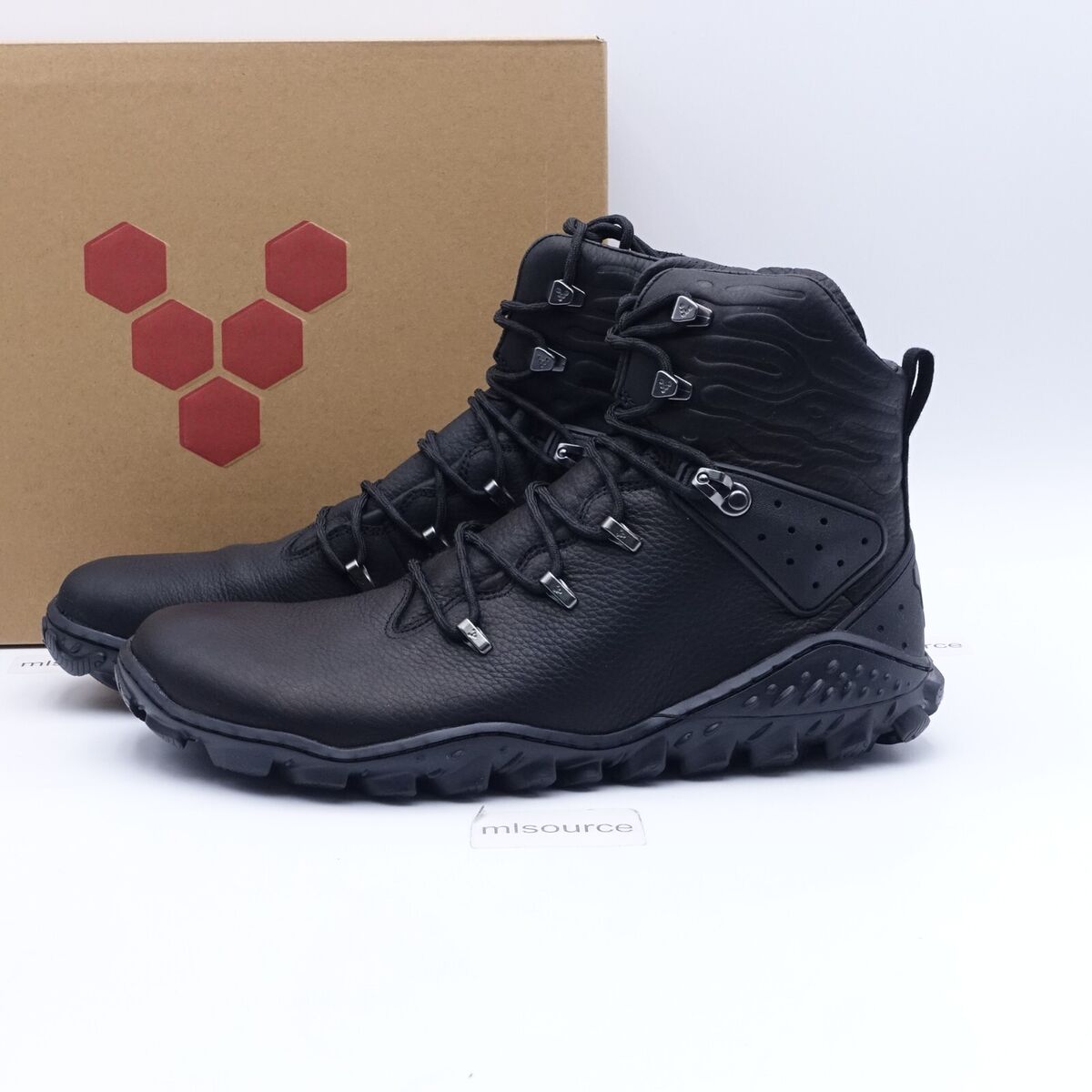 VivoBarefoot Men's Tracker Forest ESC Waterproof Minimalist Hiking Boots  Black