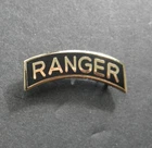 US ARMY RANGER MINI TAB GOLD COLORED LAPEL PIN BADGE 1 INCH