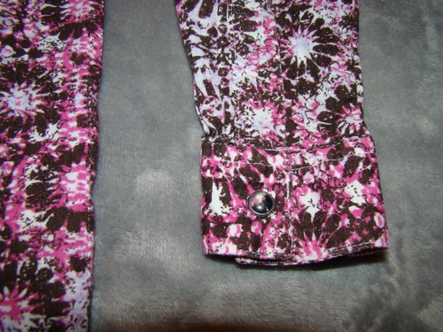Rock 47 Wrangler Girls Size 8 Purple Long Sleeve Snap Western Shirt - Picture 2 of 6