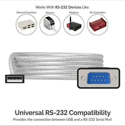 Sabrent 6-FT USB to RS-232 DB9 Serial 9 pin Adapter (Prolific PL2303) SBT-USC6K - Picture 3 of 7
