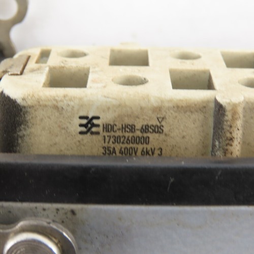 Weidmuller HDC-HSB-6BSOS Flange Mount Cam Lock Cable Receptacle 6P 400V - Picture 2 of 8