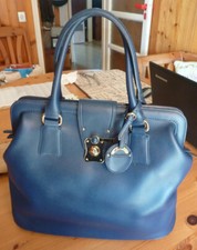 Borsa da donna "Mazzini" a mano di colore blu