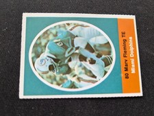 1972 Sunoco Football Stamp NNO Marv Fleming - Miami Dolphins (EX/NM)