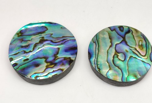 Natural Exotic Paua Abalone Shell Round Handmade Cabochon Loose Gemstone 121Cts. - Picture 4 of 8