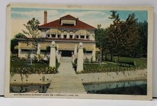 Nat Sanger's Summer Home on Conneut Lake Pennsylvania 1920s Postcard I1