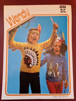 Wendy - DK - Kinder Pullover - Indianer Original Strickanleitung - K1