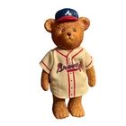 VTG 1994 Russ Atlanta Braves Baseball Teddy Bear MLB Collectible Resin Figurine