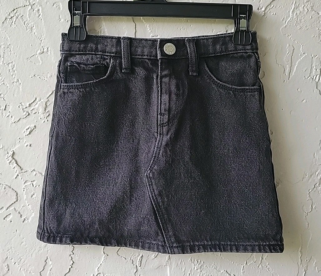 Black Jean Skirt Denim Girl 5t Toddler Mini Elastic Waist Sn