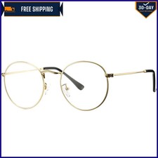 Stylish Lightweight Round Glasses with Clear Lenses - Perfect Fashion Accessory