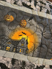 Handcrafted-Quilted Table Runner-Halloween- Pumpkins, Haunted Houses, Bats, Bats — photo 6