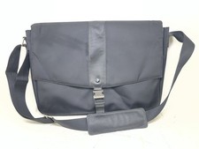 Bmw Black Computer Bag Wsilver-tone Hardware Adj. Shoulder Strap