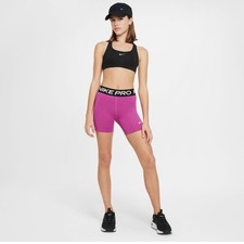 New Girls Nike Pro Training Shorts XL  Purple Athletic Compression Activewear