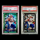 2015 TOM BRADY TOPPS CHROME GREEN REFRACTOR PSA 10  & Mini Chrome PSA 10