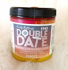 Country Bathhouse Double Date 2-in-1 Whipped Soap Shave Cream 8 oz Lavender