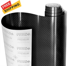 VViViD Super Gloss Black Carbon Fiber Tek Art 1ft x 5ft, black