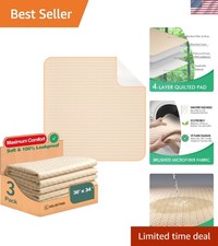 Bed Pads for Incontinence Washable Waterproof, 36" x 34" Pack of 3 - Reusable...