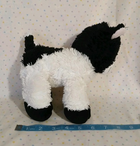 Aurora Dreamy Eyes Black White Holstein Cow Stuffed Animal Plush Toy 8" READ - Picture 8 of 8