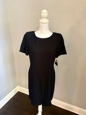 Liz Claiborne Women's Dress Short Sleeve Size 12P Black NWT