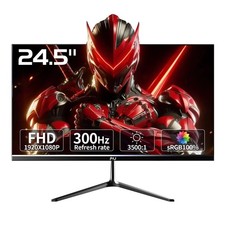 Gaming Monitor 24.5 Inch FHD 1080p 300Hz HDMI DP Black PIJ003A Built-in Speakers
