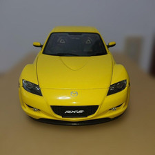 AUTOART Mazda RX-8 1/18 Scale Model Car Yellow Open Doors Authentic For Ages 15+