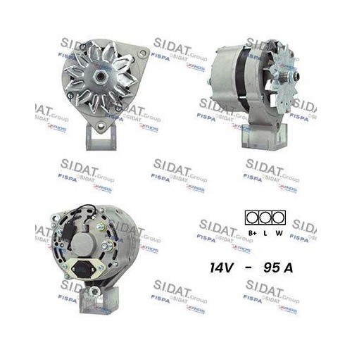 Alternateur Sidat A12ML0927 pour entretien de compacteur Bomag