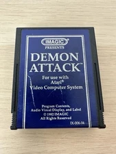 IMAGIC Demon Attack (Atari 2600, 1982) Blue Label Cartridge Variant - Tested