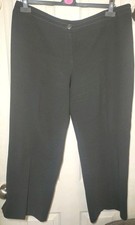 Women's Marks Spencer Black Polyester Formal Work Trousers - UK Size 20 Short