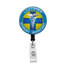 Certified Nursing Assistant - Retractable Badge Holder - Badge Reel - Lanyards