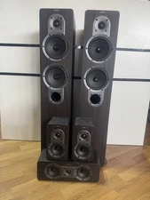Jamo S 426 Floor Standing Speaker 36" Set Of Speakers System Tested - Works!