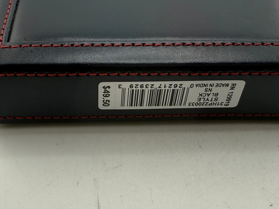 TOMMY HILFIGER 129919 Genuine Trifold Leather Wallet Valet RFID Protection BLACK - Изображение 3 из 3