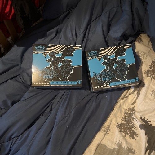 Pokemon Black Bolt ETB Elite Trainer Box - Factory Sealed 2 Pack