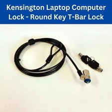 ON SALE - Kensington Laptop Computer Lock - Round Key T-Bar Lock