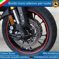 CONTORNO ROSSO NASTRO STRISCE RUOTE CERCHI GILERA GP (800) ADESIVO