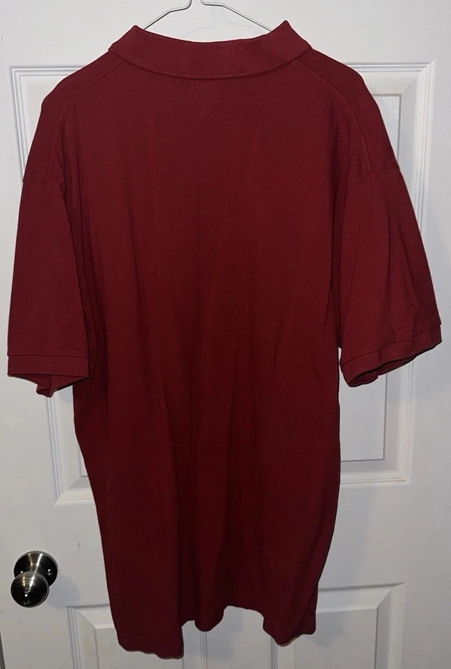 Polo de golf T. Harris London rojo 100 % algodón bordado sombrero símbolo para hombre talla XL Foto 4 de 4