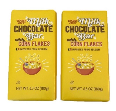 2 Packs Trader Joes Milk Chocolate Corn Flakes Bars LIMITED