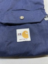 Carhartt FR Navy Long Sleeve Buttoned Shirt