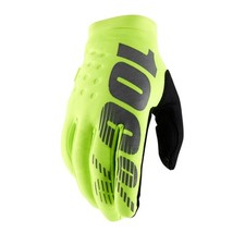 Fluo Yellow Xl Cold Weather Gloves Touch Screen Moisture Wicking Adjustable Fit